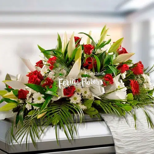 Arreglo Fúnebre Cubre Caja Paraíso