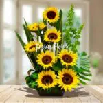 Arreglo Floral con Girasoles Bengala