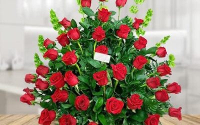 Arreglo Floral con Rosas Cupido